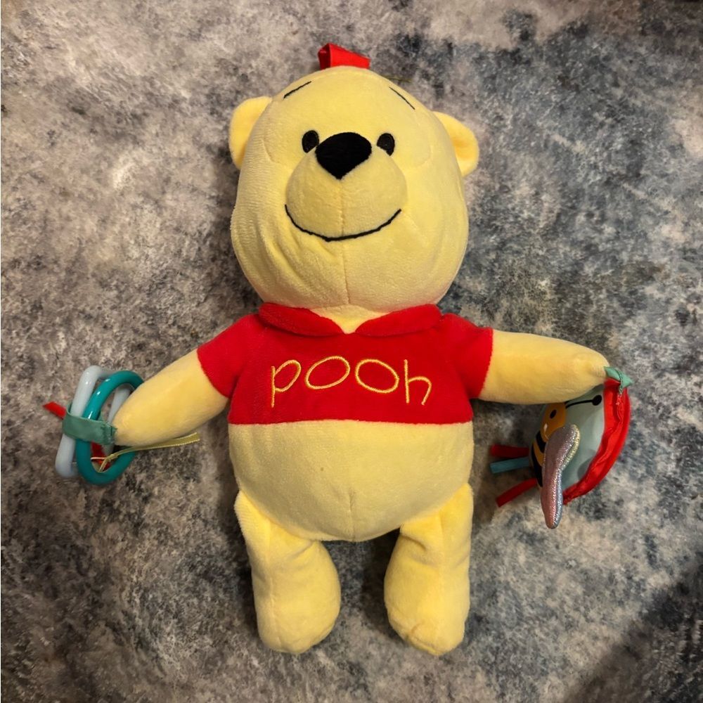 Disney‎ Pooh Bear Plush - Bright Yellow and Red
